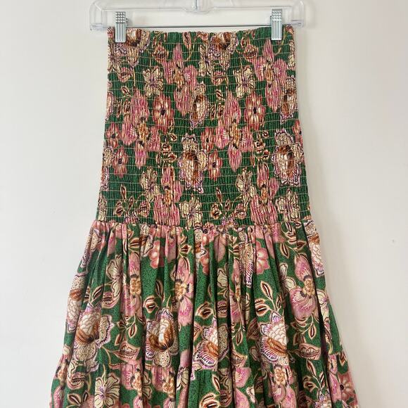 Misa Los Angeles Lola Convertible Smocked Midi Dress Maxi Skirt Womens Small - Picture 6 of 15